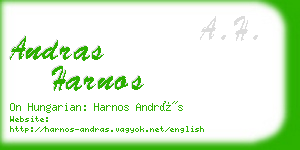 andras harnos business card